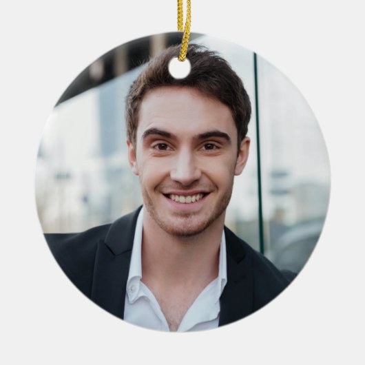 Weihnachten zum weltbesten Foto der Onkeldefinitio Keramik Ornament (Vorne)