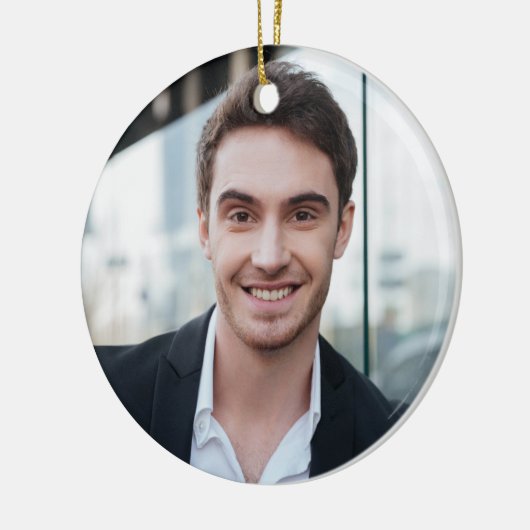 Weihnachten zum weltbesten Foto der Onkeldefinitio Keramik Ornament (Links)