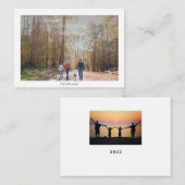 Weihnachten zum zweiten Foto Mitteilungskarte (Vorne/Hinten)