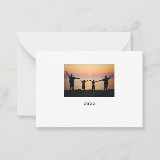 Weihnachten zum zweiten Foto Mitteilungskarte (Rückseite)