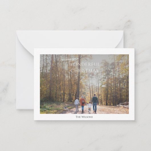 Weihnachten zum zweiten Foto Mitteilungskarte (Vorderseite)