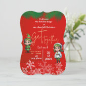 Weihnachten zusammen einladung (Stehend Vorderseite)