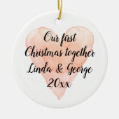 Weihnachten zusammen Weihnachtsbaumschmuck Keramik Ornament (Vorne)