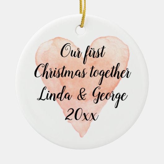 Weihnachten zusammen Weihnachtsbaumschmuck Keramik Ornament (Vorne)