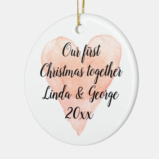 Weihnachten zusammen Weihnachtsbaumschmuck Keramik Ornament (Links)