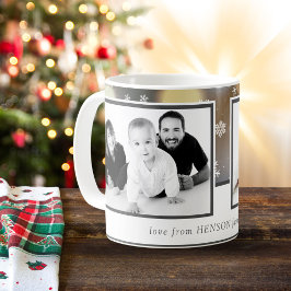 Weihnachten - Zwei Fotos Familienurlaub Kaffeetasse