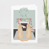 Weihnachten Zwei gelbe Hunde Labrador Feuerplatz S (Vorderseite)