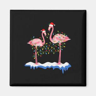 Weihnachten Zwei Rosa Flamingo Sommer Xmas Weihnac Magnet