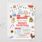 Weihnachten - Zwei süße Einladung zum Geburtstag - (Vorderseite)