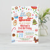 Weihnachten - Zwei süße Einladung zum Geburtstag - (Stehend Vorderseite)