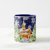Weihnachten Zweifarbige Tasse (Mittel)