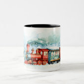 Weihnachten Zweifarbige Tasse (Mittel)