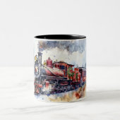 Weihnachten Zweifarbige Tasse (Mittel)