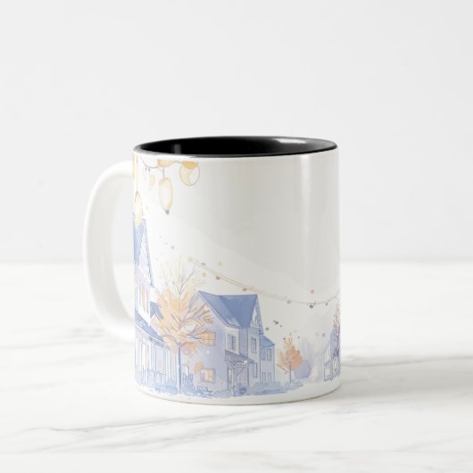 Weihnachten Zweifarbige Tasse (Vorderseite Links)