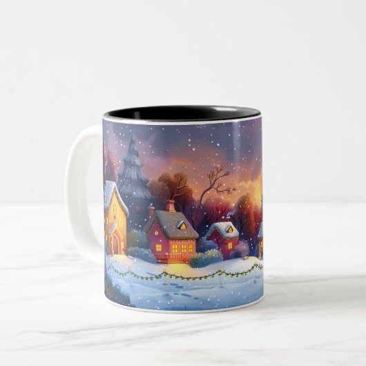 Weihnachten Zweifarbige Tasse (Vorderseite Links)