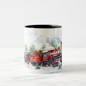 Weihnachten Zweifarbige Tasse (Mittel)