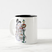 Weihnachten Zweifarbige Tasse (Vorderseite Links)