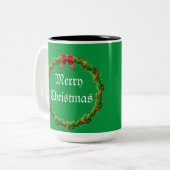 Weihnachten Zweifarbige Tasse (Vorderseite Links)