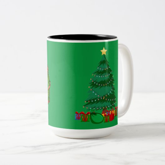 Weihnachten Zweifarbige Tasse (VorderseiteRechts)