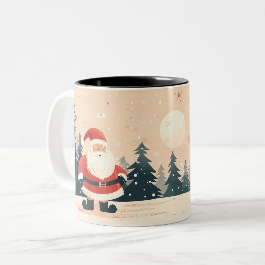 Weihnachten Zweifarbige Tasse (Vorderseite Links)