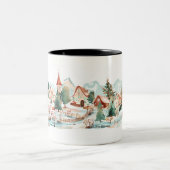 Weihnachten Zweifarbige Tasse (Mittel)