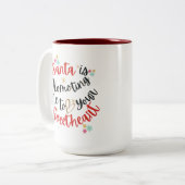Weihnachten Zweifarbige Tasse (Vorderseite Links)