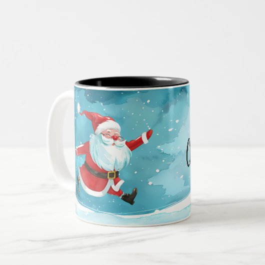 Weihnachten Zweifarbige Tasse (Vorderseite Links)