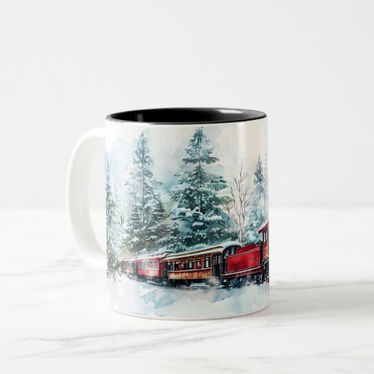 Weihnachten Zweifarbige Tasse (Vorderseite Links)