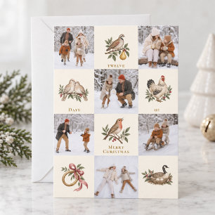 Weihnachten Zwölf Tage Frohe Foto Collage