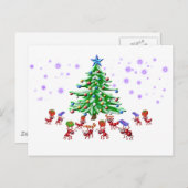 Weihnachtenameise-ticipation Feiertagspostkarte (Vorne/Hinten)