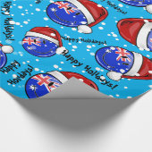 WeihnachtenAuzzie Art lächelnde australische Geschenkpapier (Ecke)