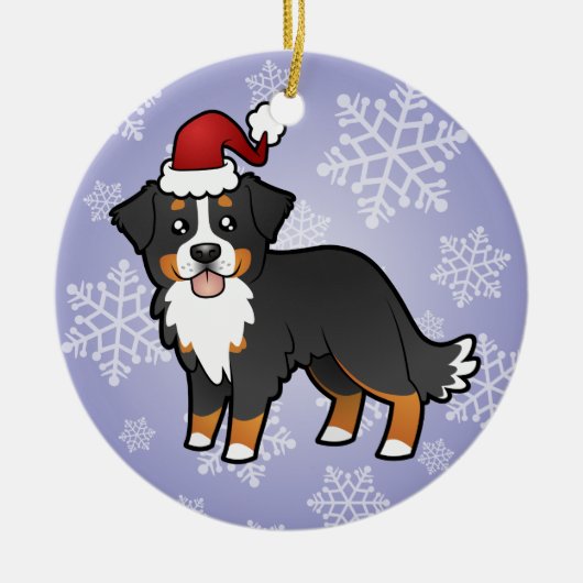 WeihnachtenBernese Gebirgshund Keramikornament (Vorne)