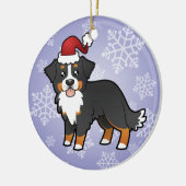 WeihnachtenBernese Gebirgshund Keramikornament (Links)