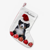 WeihnachtenBernese Gebirgshund Kleiner Weihnachtsstrumpf (Vorderansicht (hängend))