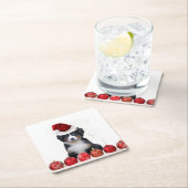 WeihnachtenBernese Gebirgshund Rechteckiger Pappuntersetzer (Vor Ort)