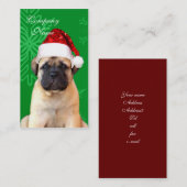 Weihnachtenbullmastiff Welpe Visitenkarte (Vorne/Hinten)
