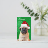 Weihnachtenbullmastiff Welpe Visitenkarte (Stehend Vorderseite)