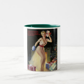 WeihnachtenButton-oben Kaffee-Tasse Zweifarbige Tasse
