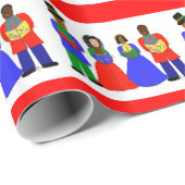 Weihnachtenc$carolers-Gemisch Rot-Packpapier Geschenkpapier (Rolleneckpunkt)