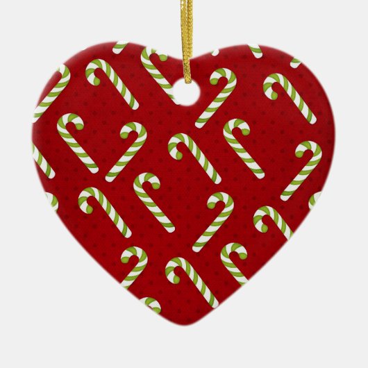 Weihnachtencandycanes Keramik Ornament (Vorne)