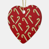 Weihnachtencandycanes Keramik Ornament (Links)