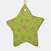 Weihnachtencandycanes Keramik Ornament (Links)