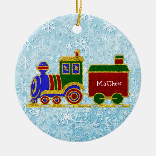 WeihnachtenChoo Choo Zug personifizieren Keramik Ornament (Vorne)