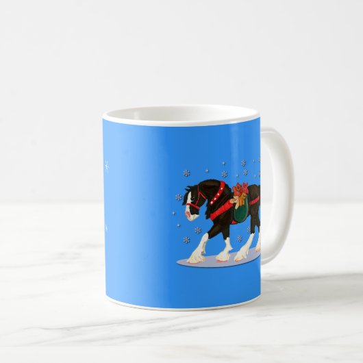 WeihnachtenClydesdale Tasse (VorderseiteRechts)