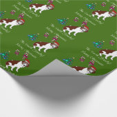 WeihnachtenCustiom Bernhardiner HundePackpapier Geschenkpapier (Ecke)