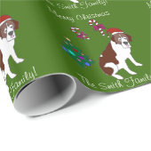 WeihnachtenCustiom Bernhardiner HundePackpapier Geschenkpapier (Rolleneckpunkt)