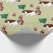 WeihnachtenCustiom Bernhardiner HundePackpapier Geschenkpapier (Ecke)