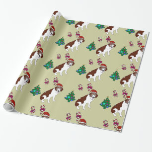 WeihnachtenCustiom Bernhardiner HundePackpapier Geschenkpapier