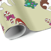 WeihnachtenCustiom Bernhardiner HundePackpapier Geschenkpapier (Rolleneckpunkt)