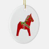 WeihnachtenDala Pferde Keramikornament (Rechts)